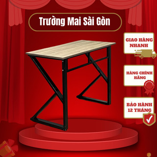 Bàn làm việc chân sắt U K Z Trường Mai Sài Gòn mặt bàn gỗ MDF phủ melamine chống ẩm