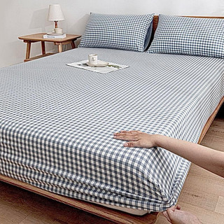 Set ga gối cotton tici kẻ nhập khẩu vải dày đẹp không xù lông