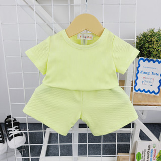 S021 - (9-21kg) Bộ cộc tay cho bé gái trơn basic vải cotton tăm cao cấp