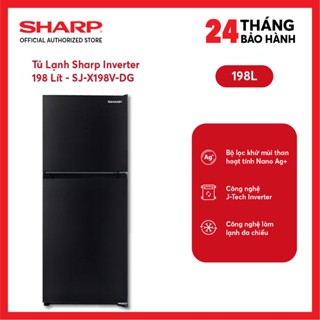 Tủ lạnh Sharp Inverter 181L SJ-X198V-DG - SHOP miễn phí GIAO + LẮP HÀ NỘI