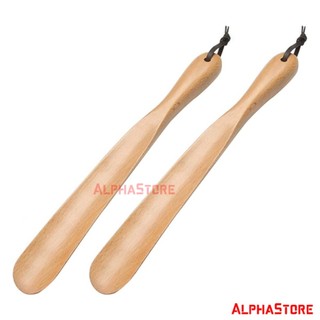 Cây xỏ giày, đón gót giày gỗ sồi mỹ, thân dầy - beech wood shoe horn - 35cm/38cm/70cm