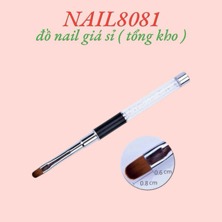 Cọ đắp gel đầu tròn cán đá làm móng , hàng đẹp