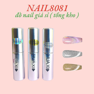 Sơn gel mắt mèo kim cương Vàng Bạc Cầu Vòng HUAXI (chính hãng)