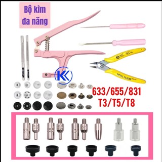 Bộ dụng cụ kìm bấm nút 4 thành phần , bấm cúc nhựa quần áo đồ da thủ công KENSTORE