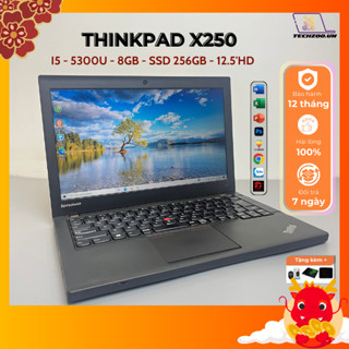(100% hài lòng) Laptop cũ Lenovo Thinkpad X250 I5-5300U/8GB/256GB SSD/12.5 inch nhỏ gọn, doanh nhân, siêu bền, BH12T