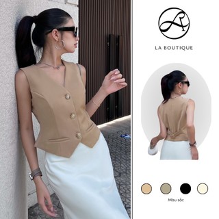 La boutique - áo gile thiết kế dạng vest cổ v sang trọng