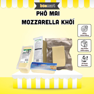 Phô mai mozzarella khối nấu ăn làm bánh, kéo sợi tốt