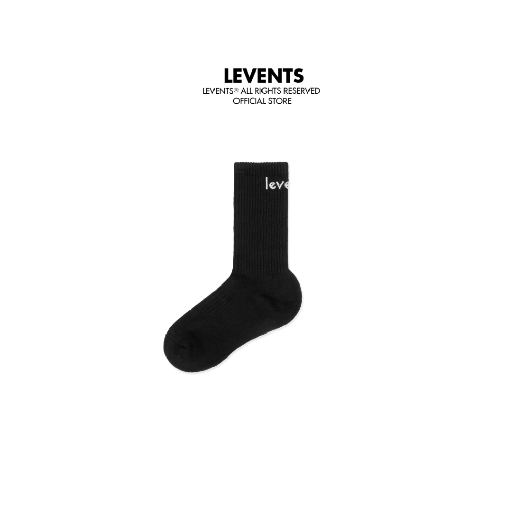 Vớ Levents Basic socks/ Black 100% Cotton Unisex