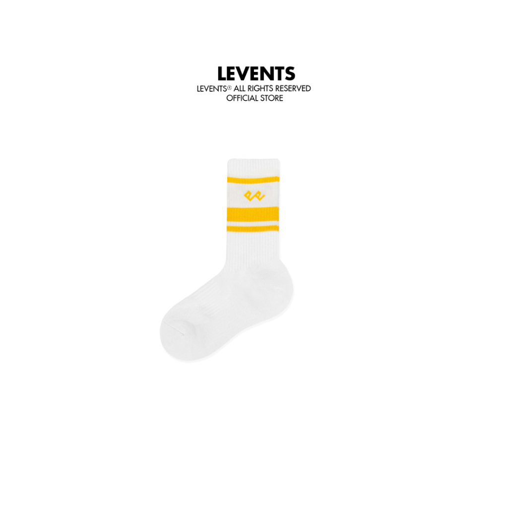Vớ Levents Stripe/ Yellow Socks 100% Cotton Unisex