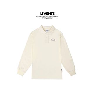 Áo Polo Longsleeve Levents Pepper Salt/ Cream 100% Cotton Unisex Oversized