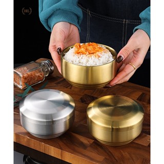 Bát cơm inox Hàn Quốc | Bát canh | Bát Hàn Quốc kèm nắp đậy đựng cơm canh phong cách Hàn Quốc | Bát Panchan (Banchan)