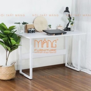  Bàn làm việc bàn gaming chân sắt mạ tĩnh điện chữ U kt 1m2 - CHÂN TRẮNG 