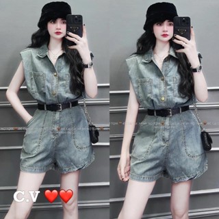  jum jean giặt mềm tay hến kèm đai 