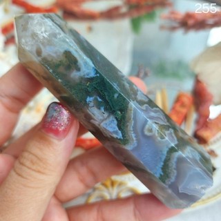 trụ đá mã não rêu moss agate
