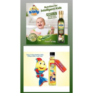  Dầu ăn dinh dưỡng Kiddy cá hồi   olive cho trẻ em 250ml date mới 