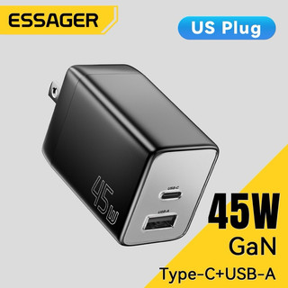 Essager 45w gan loại c sạc usb pps pd qc max cho samsung sạc nhanh adapter