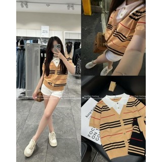 Áo len kẻ cổ bẻ hàng QCL1