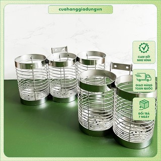 Ống đựng đũa muỗng inox 201 - Mẫu ống đũa tròn có 3 kích thước dể dàng lựa chọn