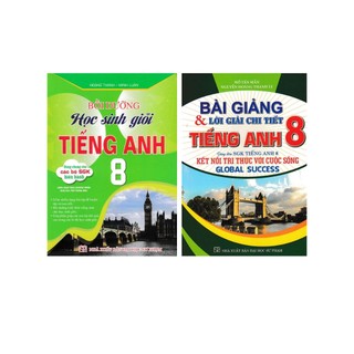 Sách - Combo bồi dưỡng học sinh giỏi tiếng anh 8 - bài giảng và lời giải chi tiết tiếng anh 8 global success  - HAB