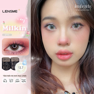 Kính áp tròng 1 NGÀY MILKIN GRAY chính hãng LENSME | Lens cận 1 ngày | LENSFORGIRLSS