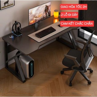Bàn làm việc, gaming chữ K, U, Z (2 lỗ luồn dây-2 giằng sắt đỡ mặt bàn) có video thật.
