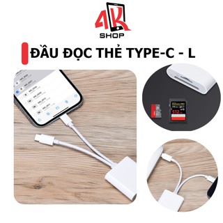  Đầu đọc thẻ nhớ SD cho máy ảnh cổng type-c và cổng L cho IP máy tính điện thoại tốc độ cao đa năng khe đọc thẻ nhớ micro 