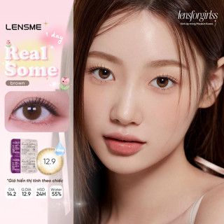 Kính áp tròng 1 NGÀY REAL SOME BROWN chính hãng LENSME | Lens cận 1 ngày | LENSFORGIRLSS