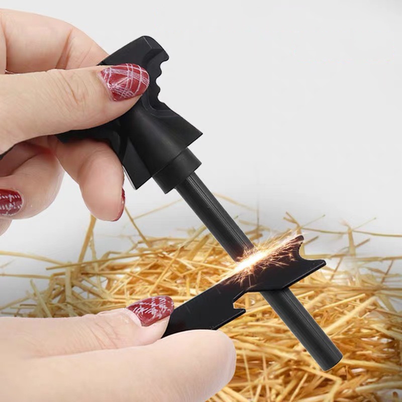 Que đánh lửa, thanh đánh lửa, dụng cụ đánh lửa sinh tồn, picnic, dã ngoại, phượt, cắm trại