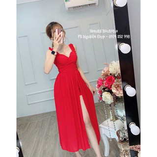 Đầm Maxi Nữ Kiểu Hai Dây Xẻ Đùi Gợi Cảm Xinh