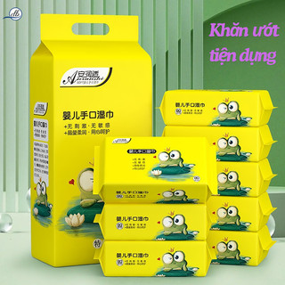 Combo 5 gói khăn ướt db mẫu K1 làm từ bông nguyên chất dành cho em bé và gia đình