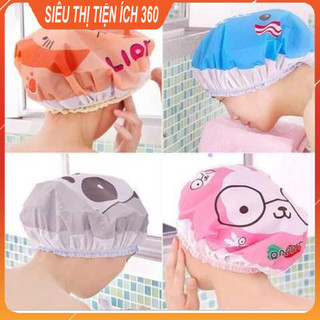 Mũ tắm, mũ chụp tóc khi tắm mẫu hoạt hình cute cho nữ