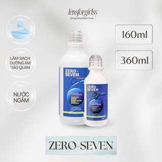  Nước NGÂM kính áp tròng ZERO SEVEN 160ml & 360ml | Nước ngâm lens | LENSFORGIRLSS 