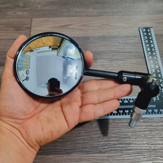 Gương chiếu hậu tròn lồi chân xoay 360 độ, mặt kính lồi quan sát toàn diện gắn xe máy ( chân 10ly thuận )