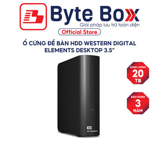 Ổ cứng để bàn hdd western digital elements desktop 3.5" 4t /6tb/8tb/10tb/12tb/14tb/16tb/18tb/20tb bảo hành 2 năm