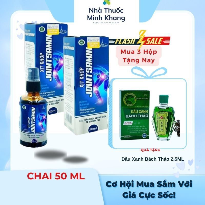 Xịt Khớp Thảo Dược Joint Samin-Giảm Tình Trạng Thoái Hóa Đau Nhức Xương Khớp, Tê Bì Chân Tay, Mỏi Va