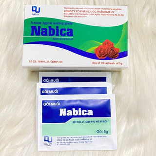 NABICA - Đại Uy - hộp 10 gói - Muối rửa vệ sinh phụ nữ, làm sạch, ngăn ngừa nấm ngứa, khử mùi hôi vùng kín