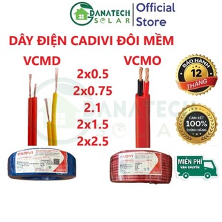 Dây điện cadivi đôi mềm vcmd vcmo 2x0.5, 2x0.75, 2x1.0, 2x1.5, 2x2.5mm2