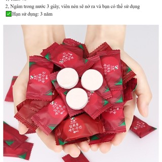 Túi 20 viên khăn nén Hàn Quốc hình viên kẹo vuông 20 cm đa năng, tiện lợi AMI