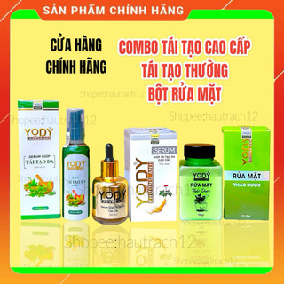 Combo 2 tái tạo da bột rửa mặt giảm sưng đỏ yody phương anh