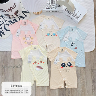 Body đùi bé trai bé gái sơ sinh mẫu tai cún chất petit mát lạnh mềm mịn co dãn thấm hút mồ hôi