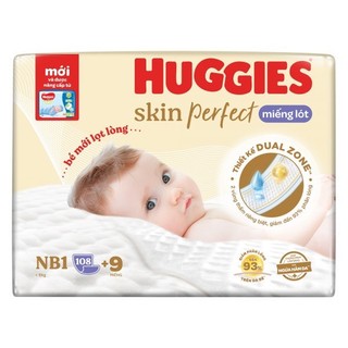 (Mẫu Mới) Miếng Lót Cho Bé Sơ Sinh Huggies Dry Newborn 1-108 (Tặng 9 Miếng)