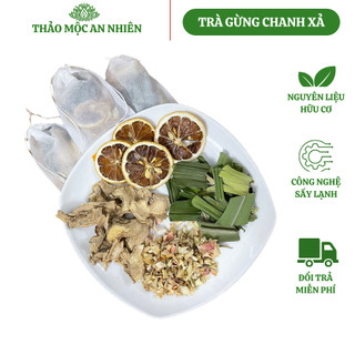 Trà gừng chanh sả (Túi Lọc) tăng sức đề kháng, thanh mát cổ họng, giải cảm, mát gan