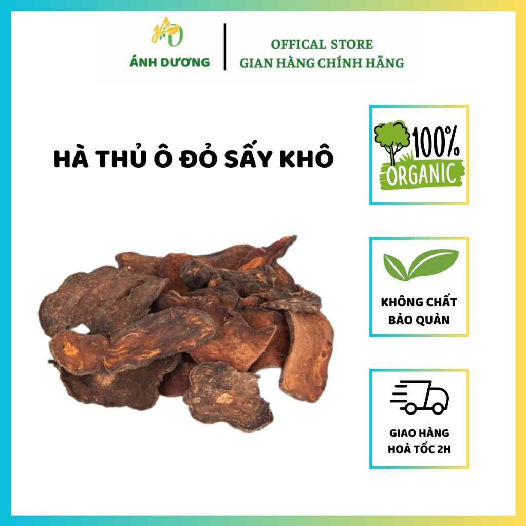 Hà Thủ Ô Đỏ Sấy Khô ( Hàng Thượng Hạng ) Nguyên Chất Miếng To, Khô, Sạch, Đẹp