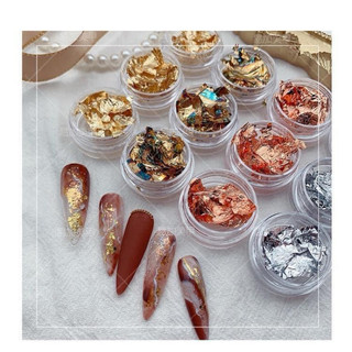 Set Giấy Bạc,Giấy Nhún 4Màu Làm Nail