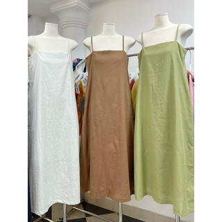 Đầm linen hai dây form suông basic THY DRESS [Mya house]