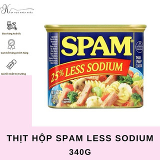 Thịt hộp spam less sodium 25% giảm mặn 340g/hộp