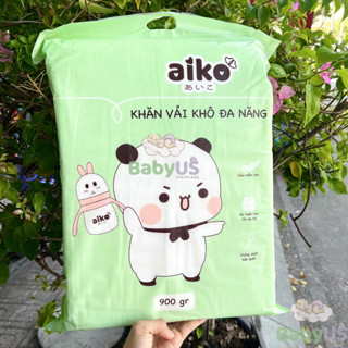 Khăn vải khô, khăn khô đa năng cho bé Aiko gói to tiết kiệm 900g [babyUS]