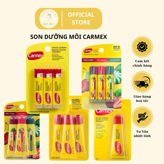 Carmex Classic Son dưỡng lip balm dưỡng môi cấp ẩm làm mềm môi chống nứt nẻ chống nắng SPF15 Hàng Mỹ chính hãng