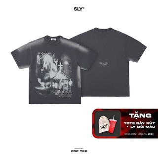 Áo thun cổ tròn SLY FOF Washed Grey
