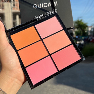 Bảng phấn má hồng Guicami 6 ô tone cam hồng đào
